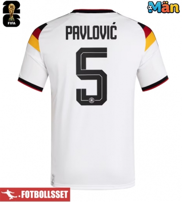 Tyskland Aleksandar Pavlovic #5 Hemmatröja VM 2026 Kortärmad